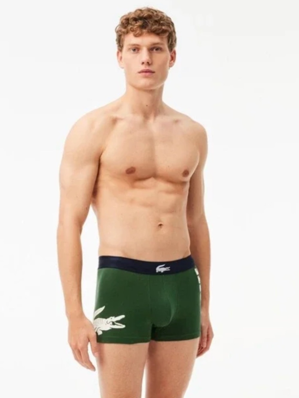 5 pair LACOSTE Mens Boxers Trunks Briefs Cotton Stretch Green Navy White